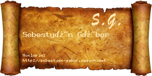Sebestyén Gábor névjegykártya