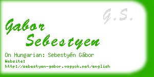 gabor sebestyen business card