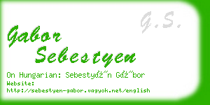 gabor sebestyen business card